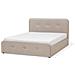 Letto Contenitore Tessuto Rennes 160 X 200 Cm Beige - Foto miniatura 12