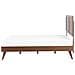 Letto A Doghe In Legno Marrone Scuro 160 X 200 Cm Istres - Foto miniatura 4