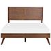 Letto A Doghe In Legno Marrone Scuro 160 X 200 Cm Istres - Foto miniatura 5