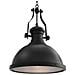 Lampada da Soffitto Nera Rotonda E27 - Foto miniatura 1