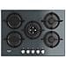 Piano Cottura HAGD 72S / MR a Gas 5 Fuochi Gas Colore Nero - Foto miniatura 1
