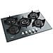 Piano Cottura HAGD 72S / MR a Gas 5 Fuochi Gas Colore Nero - Foto miniatura 3