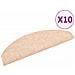 Tappetini Adesivi per Scale 10 pz Marroni 65x21x4 cm Agugliati - Foto miniatura 1
