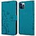 Cadorabo Custodia Compatibile Con Apple Iphone 13 Mini In Blu Fiore - Coperchio Protettivo In Design Floreale Con Chiusura Magnetica, Funzione Stand E Slot Per Carte - Foto miniatura 8