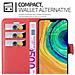 Custodia Compatibile Con Huawei Mate 30 In Rosso Carminio - Coperchio Protettiva Con Chiusura Magnetica, Funzione Stand E Tasca Per Le Carte - Foto miniatura 4