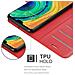 Custodia Compatibile Con Huawei Mate 30 In Rosso Carminio - Coperchio Protettiva Con Chiusura Magnetica, Funzione Stand E Tasca Per Le Carte - Foto miniatura 5