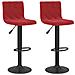 Sgabelli Da Bar 2 Pz Rosso Vino In Velluto - Foto miniatura 2