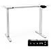 Tm12we Telaio Per Scrivania Elettrico - Altezza Regolabile 71 - 116 Cm - Postazione Di Lavoro Ergonomica - Funzione Memoria - 2 Livelli - Meccanismo Singolo Di Sollevamento - Bianco - Foto miniatura 1