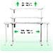 Tm12we Telaio Per Scrivania Elettrico - Altezza Regolabile 71 - 116 Cm - Postazione Di Lavoro Ergonomica - Funzione Memoria - 2 Livelli - Meccanismo Singolo Di Sollevamento - Bianco - Foto miniatura 2