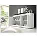 Mobile Multiuso Basic - 4 Ante, Ripiani - Per Sala, Camera, Cucina, Ingresso - Bianco In Truciolare Melaminico, 160 X 43 X 86 Cm - Foto miniatura 4