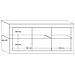 Mobile Multiuso Basic - 4 Ante, Ripiani - Per Sala, Camera, Cucina, Ingresso - Bianco In Truciolare Melaminico, 160 X 43 X 86 Cm - Foto miniatura 8