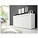 Mobile Multiuso Basic - 4 Ante, Ripiani - Per Sala, Camera, Cucina, Ingresso - Bianco In Truciolare Melaminico, 160 X 43 X 86 Cm - Foto miniatura 7
