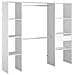 Elysee Armadio A Vista Bianco 6 Ripiani, 1 Cassetto, 2 Barre Appendiabiti - Foto miniatura 5