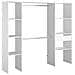 Elysee Armadio A Vista Bianco 6 Ripiani, 1 Cassetto, 2 Barre Appendiabiti - Foto miniatura 4