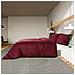 Set Copripiumino Bordeaux 200x220 Cm In Microfibra Leggera - Foto miniatura 5