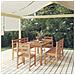 Set Da Pranzo Per Giardino 5 Pz In Legno Massello Di Teak - Foto miniatura 1