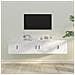 Set Mobili Porta Tv 3 Pz Bianco In Legno Multistrato - Foto miniatura 1
