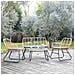 Set Di Mobili Da Giardino Tiga In Resina Intrecciata 4 Posti - Cuscini Grigi - Foto miniatura 3