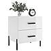 Comodini 2 Pz Bianco Lucido 40x35x47,5 Cm In Legno Multistrato - Foto miniatura 2
