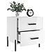 Comodini 2 Pz Bianco Lucido 40x35x47,5 Cm In Legno Multistrato - Foto miniatura 3