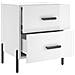Comodini 2 Pz Bianco Lucido 40x35x47,5 Cm In Legno Multistrato - Foto miniatura 7
