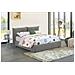 Letto Matrimoniale Tiziana, Letto Contenitore Con Rivestimento In Tessuto, 100% Made In Italy, Apertura Frontale, Adatto Per Materasso Cm 160x190, Grigio - Foto miniatura 1