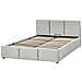 Letto Contenitore Velluto Bousse 140 X 200 Cm Grigio Chiaro - Foto miniatura 5