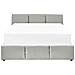 Letto Contenitore Velluto Bousse 140 X 200 Cm Grigio Chiaro - Foto miniatura 8
