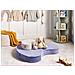 Pouf Nili Velluto Viola Chiaro 90/40 Cm 75/25 Cm 10 Cm - Foto miniatura 1
