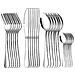 24 Pezzi Elegante Servizio Di Posate Per 6 Persone, Argento - Foto miniatura 5