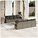 Set Divano Da Giardino 9 Pz Con Cuscini Grigio In Polyrattan - Foto miniatura 1