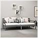 Divano Letto Con Materasso 90x200 Cm Grigio In Legno Di Pino - Foto miniatura 2