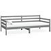 Divano Letto Con Materasso 90x200 Cm Grigio In Legno Di Pino - Foto miniatura 3