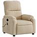 Poltrona Reclinabile Massaggiante Elettrica Crema Microfibra - Foto miniatura 4