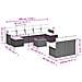 Set Divano da Giardino 10 pz con Cuscini Beige Misto Polyrattan - Foto miniatura 8