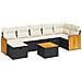 Set Divani da Giardino con Cuscini 8 pz Nero in Polyrattan - Foto miniatura 1