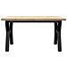 Tavolino Salotto Telaio a Y 90x90x45,5 cm Legno Pino e Acciaio - Foto miniatura 4