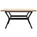 Tavolino Salotto Telaio a Y 90x90x45,5 cm Legno Pino e Acciaio - Foto miniatura 5