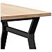 Tavolino Salotto Telaio a Y 90x90x45,5 cm Legno Pino e Acciaio - Foto miniatura 7