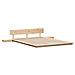 Struttura del letto Marrone 140 x 200 cm legno - Foto miniatura 1