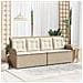 Panca Reclinabile da Giardino con Cuscini Beige in Polyrattan - Foto miniatura 3