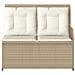 Panca Reclinabile da Giardino con Cuscini Beige in Polyrattan - Foto miniatura 4
