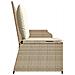 Panca Reclinabile da Giardino con Cuscini Beige in Polyrattan - Foto miniatura 5