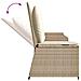 Panca Reclinabile da Giardino con Cuscini Beige in Polyrattan - Foto miniatura 7
