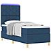 Letto a molle con materasso Blu 80 x 200 cm Tessuto - Foto miniatura 3