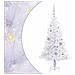 Albero di Natale artificiale Bianco 120 cm PVC e Acciaio - Foto miniatura 1