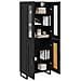 Credenza 2 pcs Rovere Nero Legno Stratificato e Vetro - Foto miniatura 3