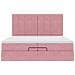 Struttura Letto Pouf con Materassi Rosa 200x200 cm Velluto - Foto miniatura 7