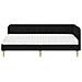 Cornice del letto ad angolo Nero 90 x 200 cm Tessuto - Foto miniatura 5