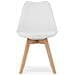 Sedie RIKX bianche con cuscino e gambe in legno x3 - Foto miniatura 3